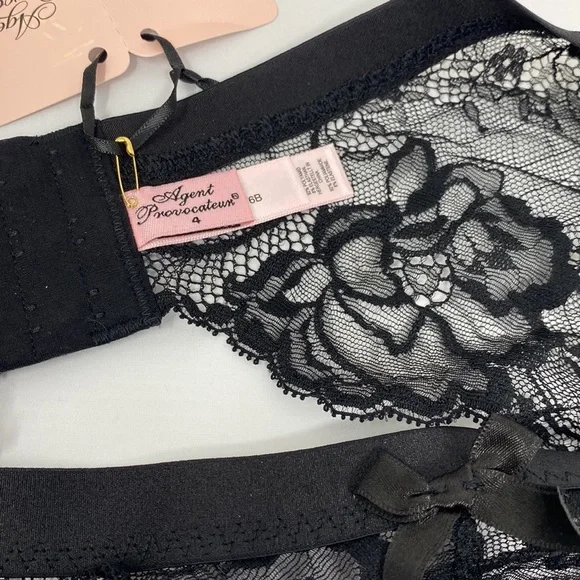 Agent Provocateur Carmella Black Suspender NWT